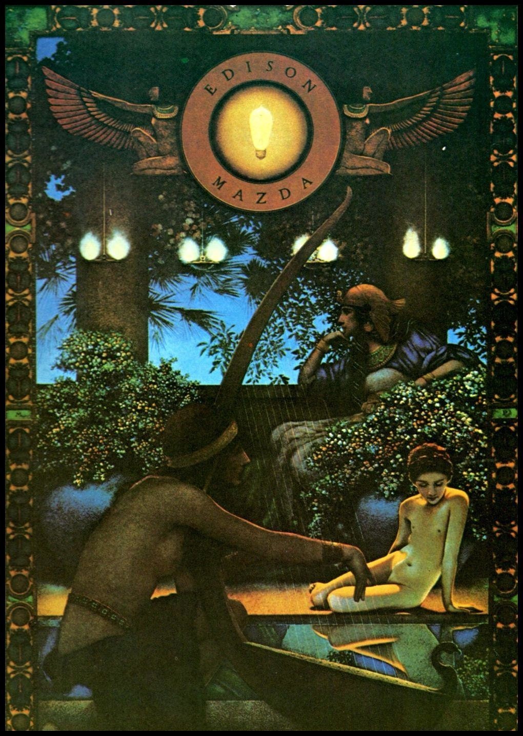 Maxfield Parrish Print Circa 1922 'Egypt' from The