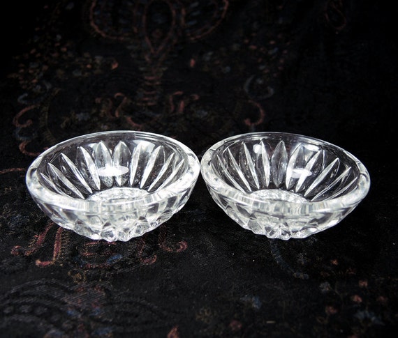 Vintage Small Clear Glass Saucers Small Glass By Tsfrompast
