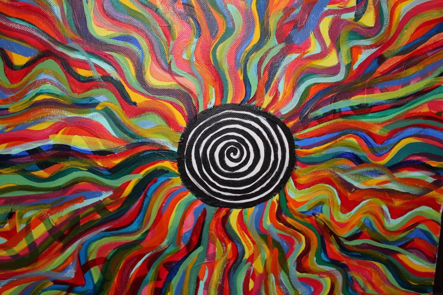 Trippy Acrylic Painting by KourafasArt on Etsy