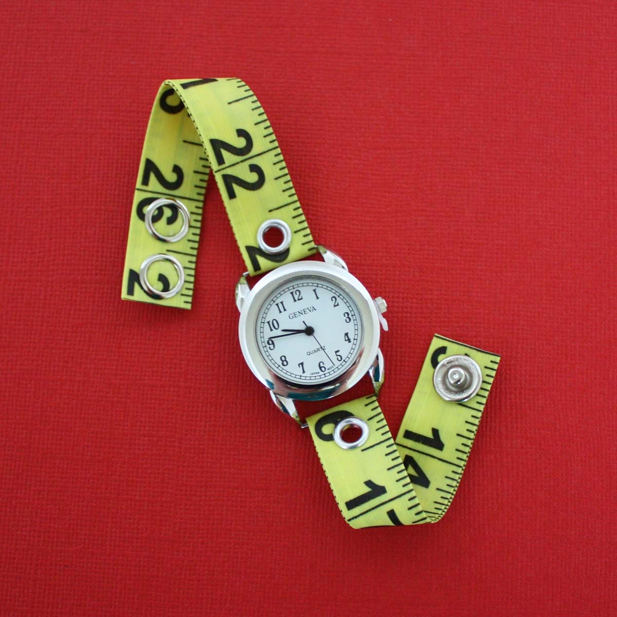 Tape Measure Watch Round Face