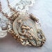 Alphonse Mucha's Poetry necklace Mucha necklace Mucha jewelry, statement necklace filigree jewelry bronze pendant Art Nouveau werarable art