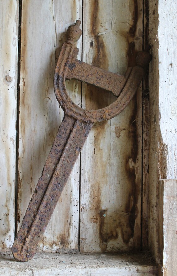 Antique Cast Iron Boot Scraper Rusty by EnglishVintage