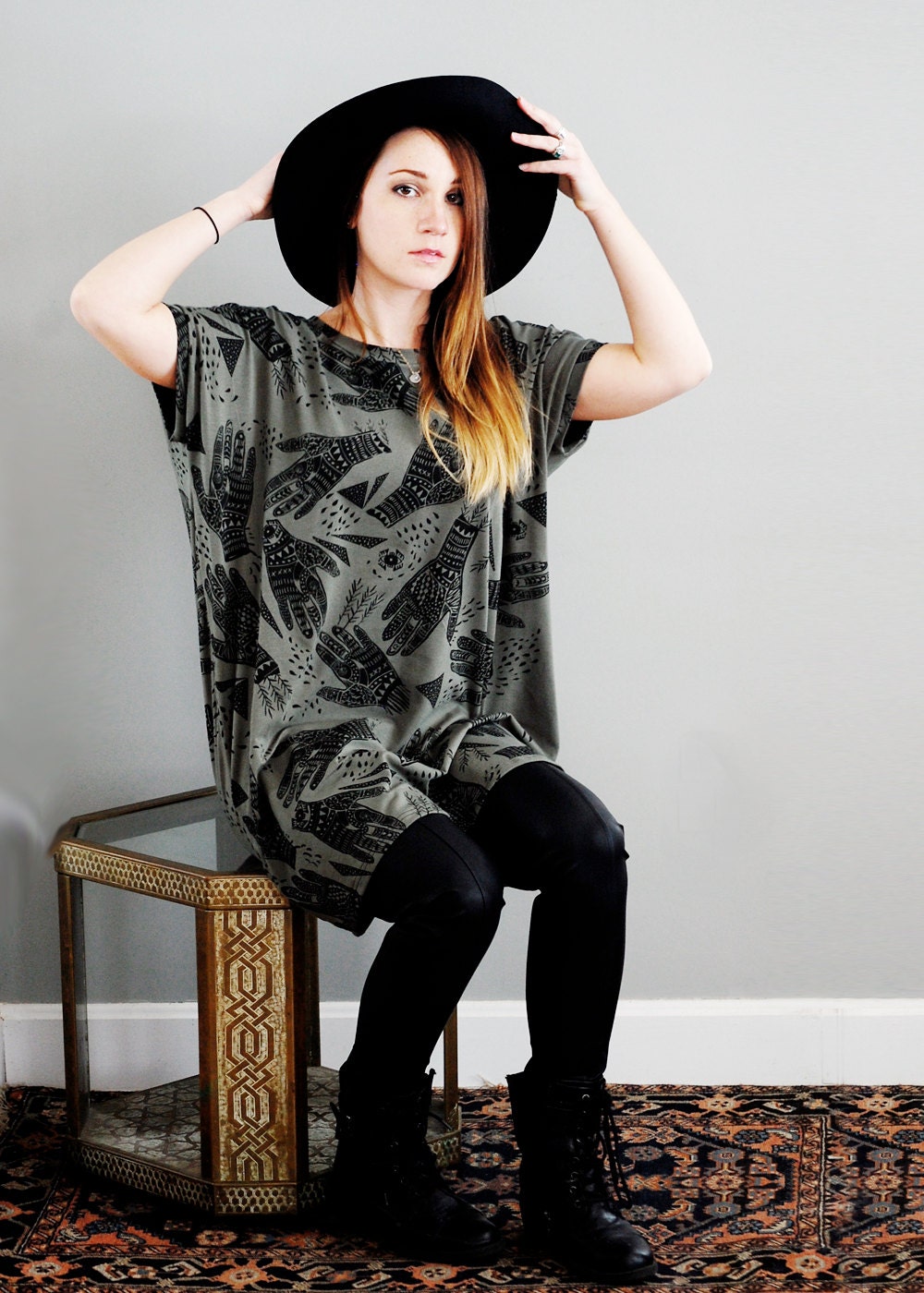 sage t shirt dress