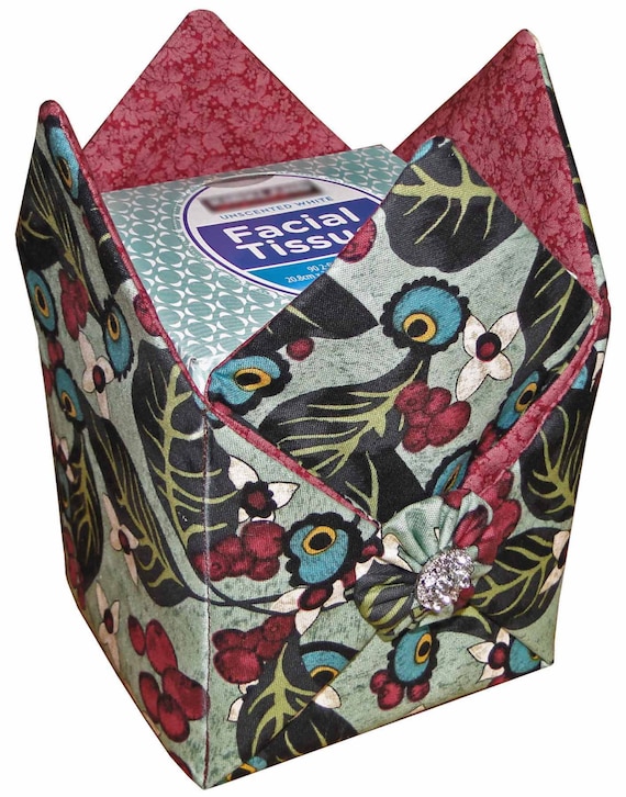 Square tissuebox Holder floral by specialgift on Etsy