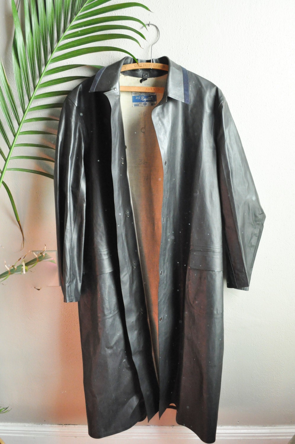 Vintage Rare Rubber Raincoat Raynster Vulcoform Waterproof