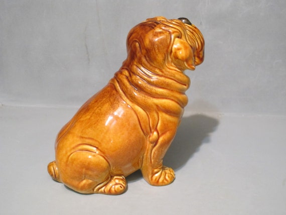 english bulldog ceramic statue