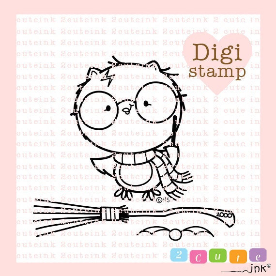 Harry Potter Owl and Accessories Digital Stamp Set