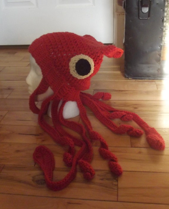 Squid Hat Slouchy Beanie crochet MADE TO ORDER custom