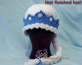 Princess Elsa Hat-Sizes Baby-Adult, INSTANT DOWNLOAD Crochet Pattern
