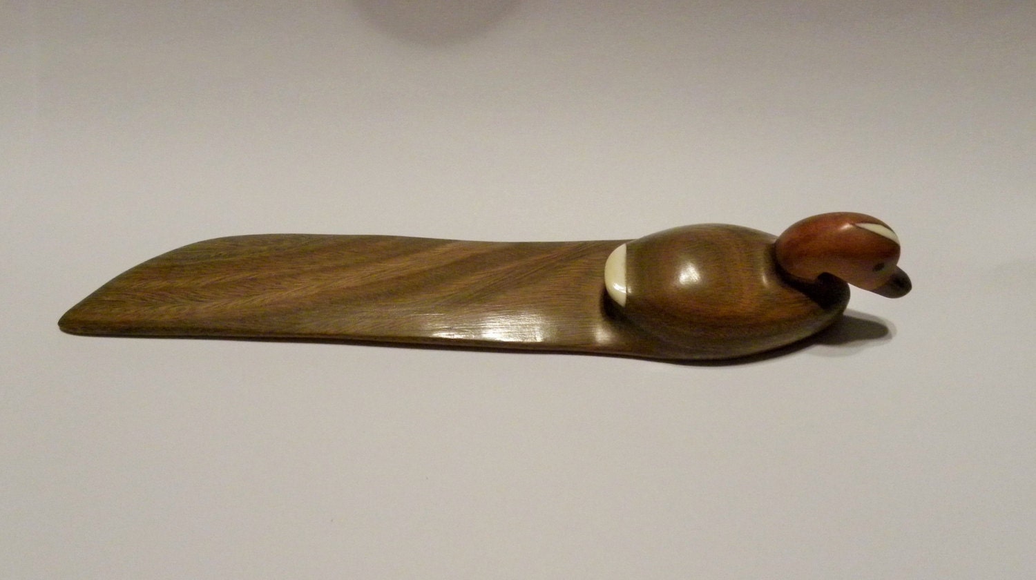 Wood Duck Letter Opener Hand Carved Letter By Fieldsofvintage