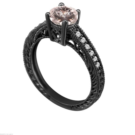 Lovely Antique Black Diamond Engagement Rings