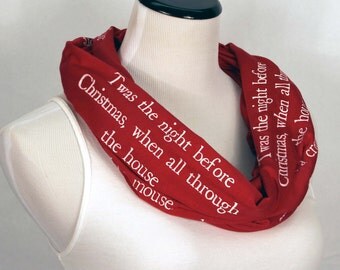 book scarf twas the night before christmas scarf holiday book scarf twas the night before christmas scarf holiday