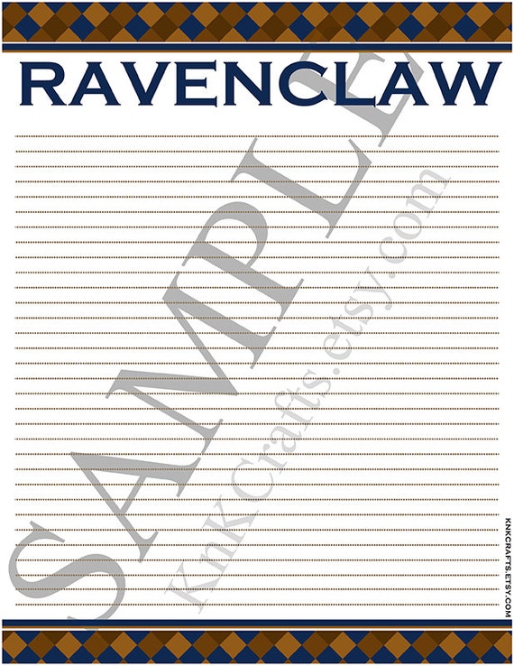 Ravenclaw Book Colors Top Checked Border Harry Potter Hogwarts