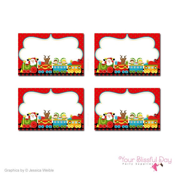 PRINTABLE Christmas Train Label Tents Il_570xn