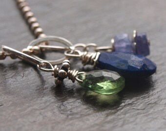 Tresor Collection - Iolite Pear Shaped Necklace in 18k Yellow Gold main image 1