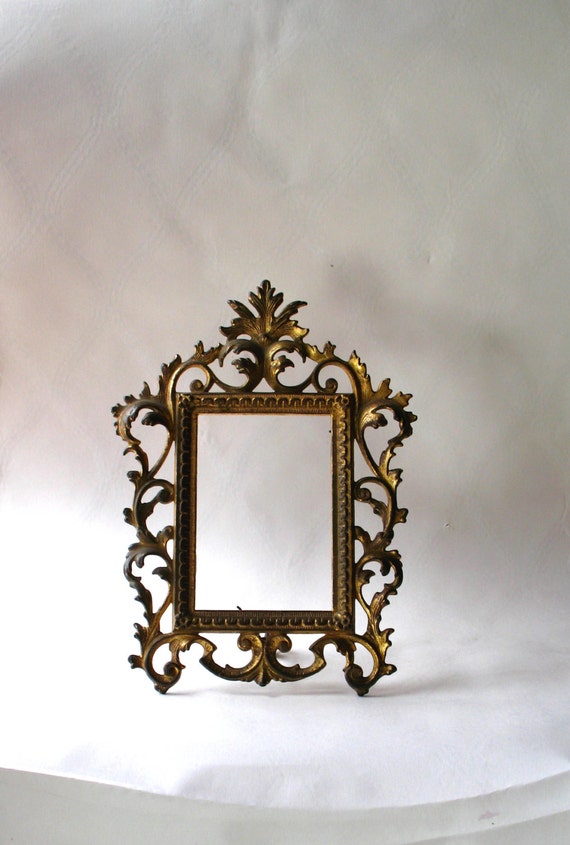 Vintage FrameElaborate Gilt Metal Victorian Picture Frame