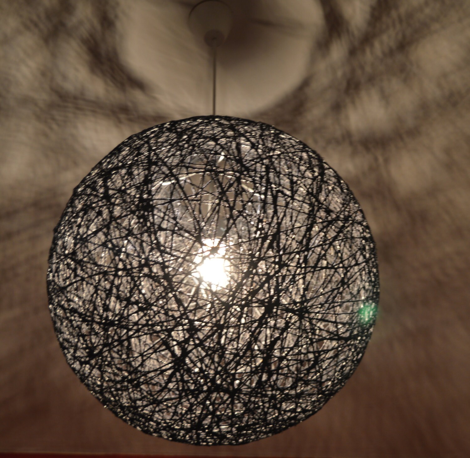 Black sphere pendant lamp shade globe by FourSeasonsCreations