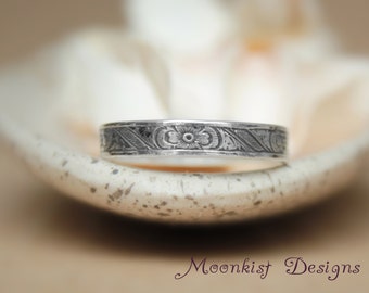 edwardian engraved wedding ring