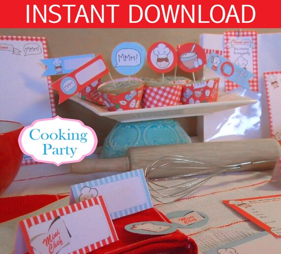 Boy Mini Chef Party DIY Printable Kit - INSTANT DOWNLOAD Il_570xn