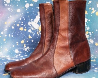 Two Tone Tan Beatle Boot Men's Size 8