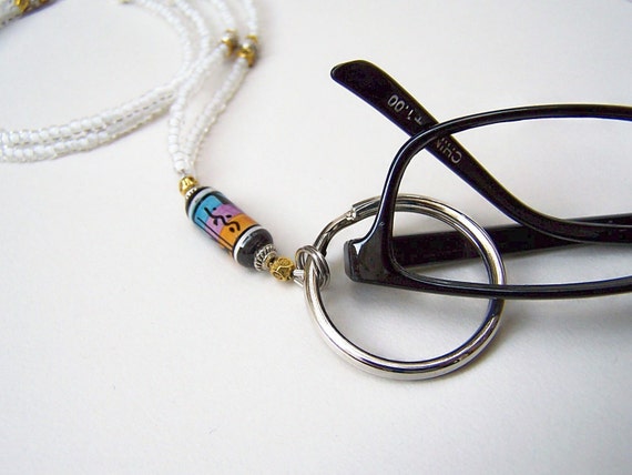 Eyeglass Lanyard Eyeglass Ring Pendant Eyeglass By Eyewearglamour