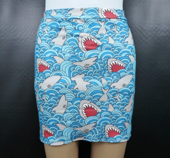 SALE RTS Shark Attack Knit skirt size XS or Small Ready to