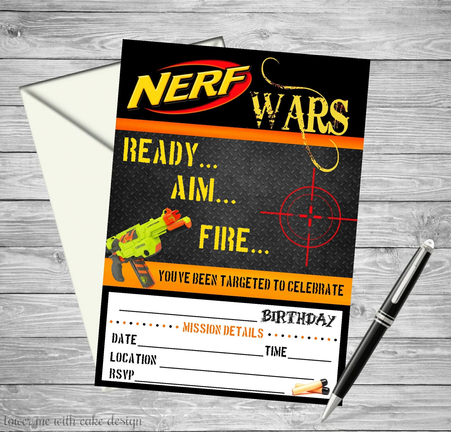 Nerf Birthday Invitations Free 7