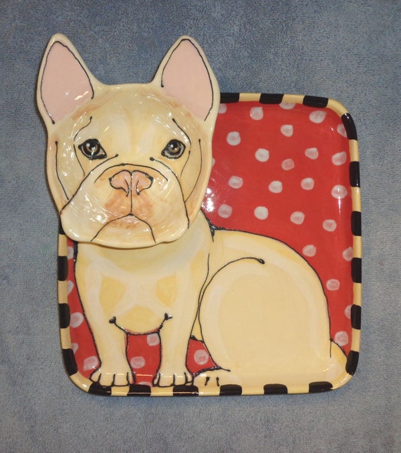 French Bulldog Chip and Dip Tray by ColorPots on Etsy