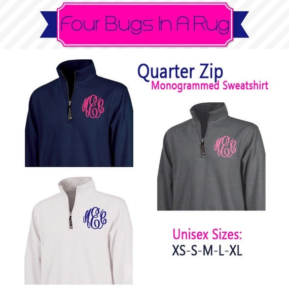 Monogram Quarter Zip Sweatshirt