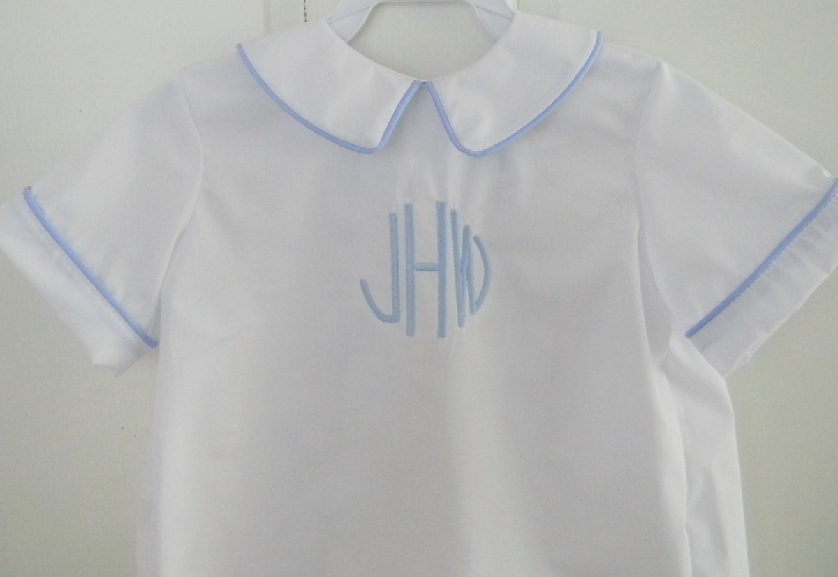 monogram collar shirt