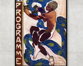 Art nouveau poster - Art nouveau print - by Leon Bakst - Ballets Russes, P008