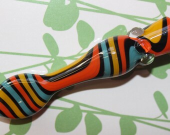 Hand Blown Glass Cigarette Holder - Inside Out - Retro
