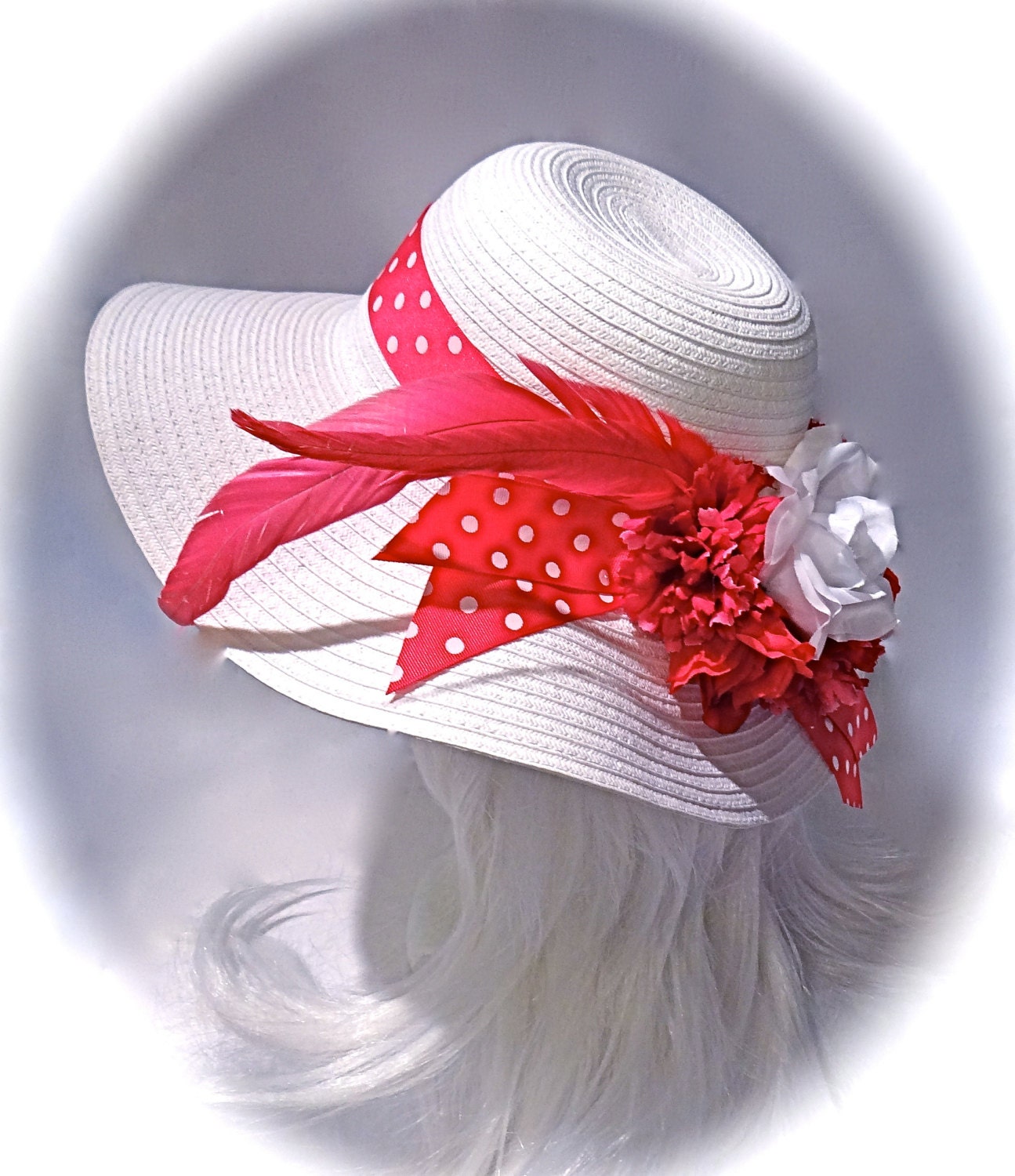 Hot Pink Derby Hat High Fashion Hats Women's by Marcellefinery