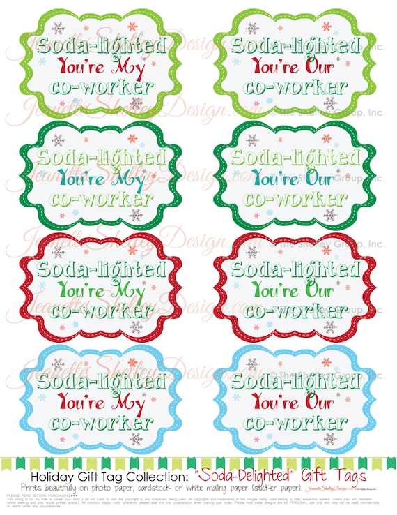 instant download... Printable Holiday Gift Tag SodaLighted