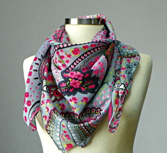 Items similar to Women Spring Scarf, cotton square scarf, summer ...