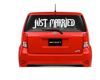Just Married Car Decal, Just Married Car Sign, Wedding Decor Decal, Honeymoon Decal, Just Married, Wedding Decorations