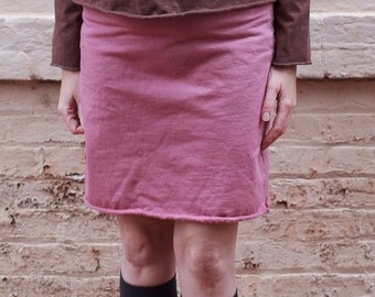 Organic Cotton Fleece Above the Knee Skirt