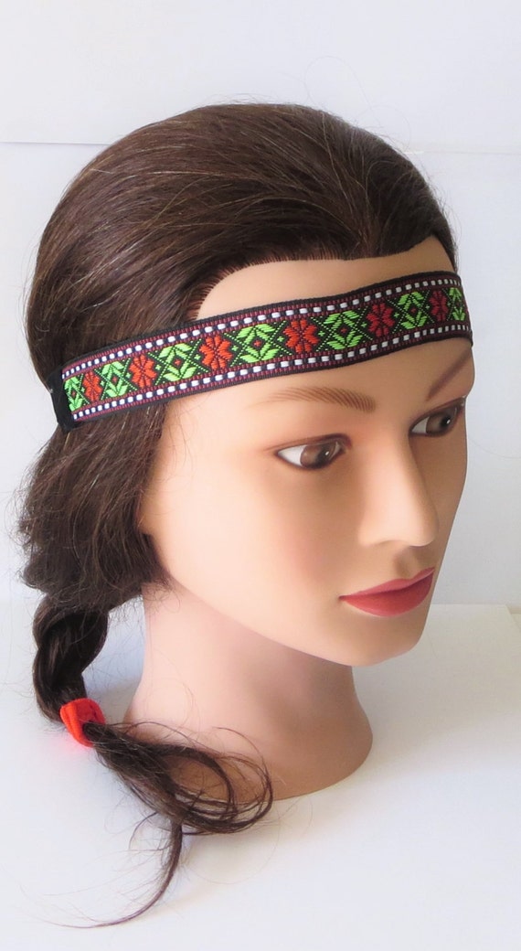 Woven Aztec Headband Tribal Pattern Hair Band Hippie 2592