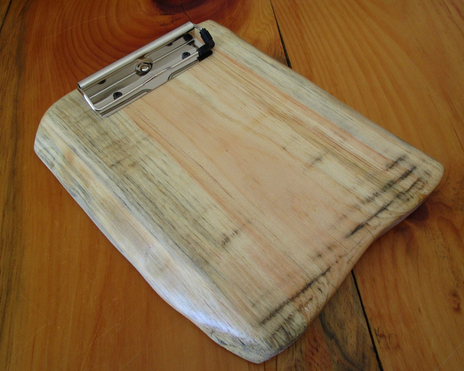 Handmade Rustic Clipboard Small 5x8 note pad Clear Poly
