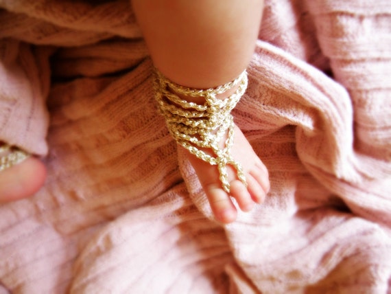 BaBy foot jewelry BAREFOOT sandals barefoot sandle gold barefoot LAME ...