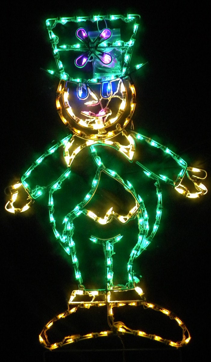 Leprechaun Luck of the Irish St Patrick's Day Large Outdoor Yard Wireframe Handmade Decoration Holiday Lighting