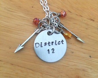 Games, District, 12, Hunger, Necklace, arrow, fire, girl, on