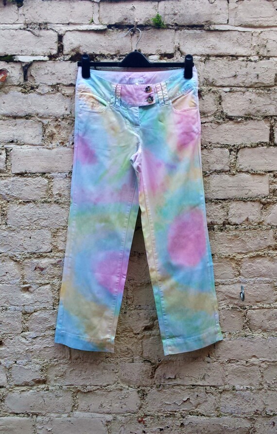 Items similar to Women Hippie Pants Rainbow Tie Dye 100% Cotton ...