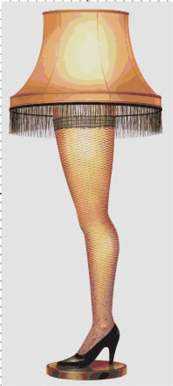 A Christmas Story Leg Lamp Handmade PDF Cross-Stitch Pattern