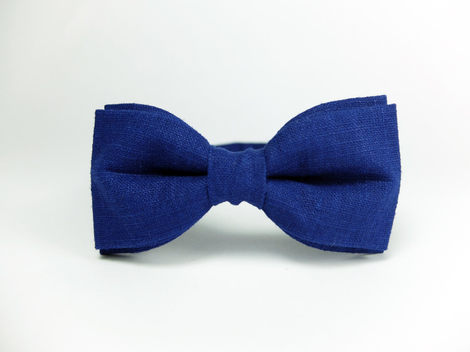 Blue Linen Bow Tie for Men royal blue bow ties cobalt blue