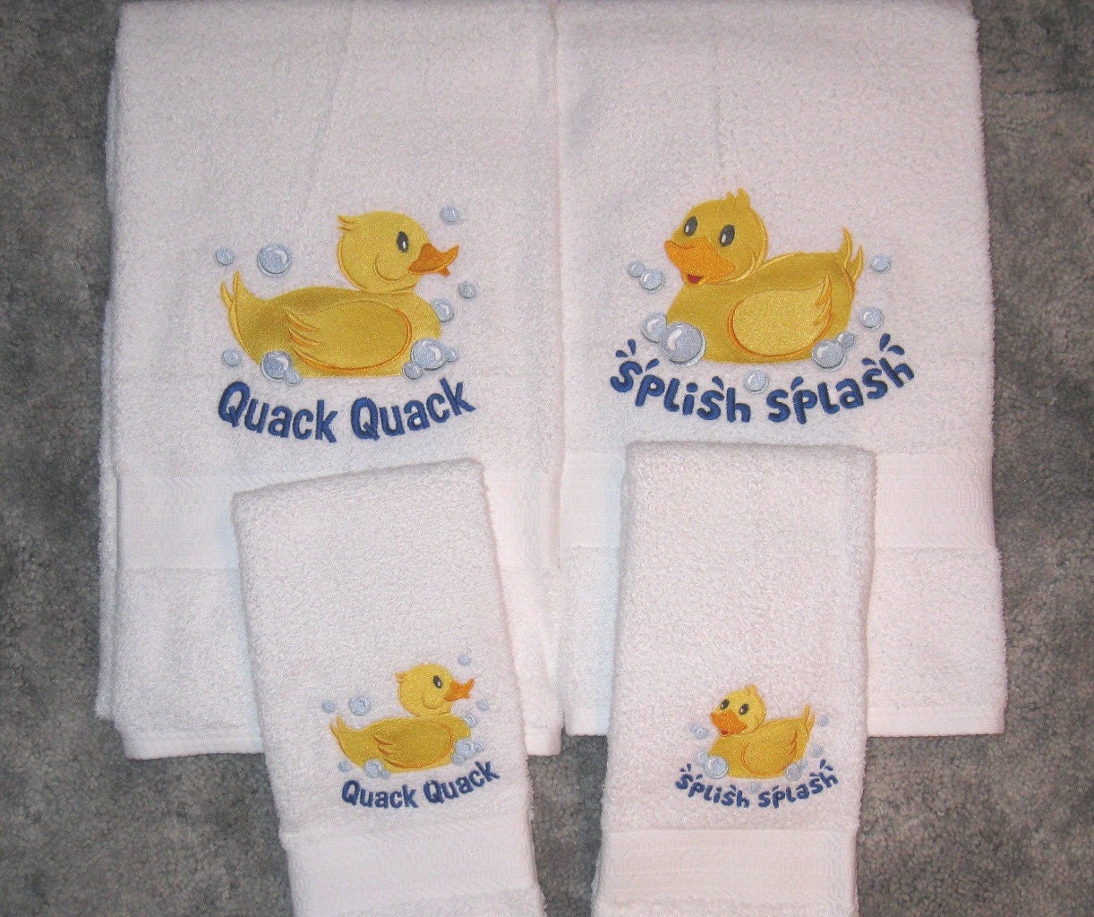 YELLOW DUCK Bath Towel Bath Time Fun Duck Towels Quack or