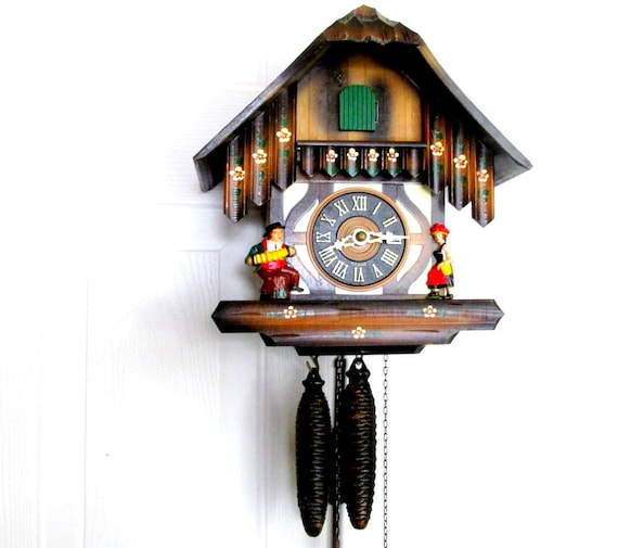 Vintage Cuckoo Clock / Chalet Style Wooden Cuckoo Clock Made
