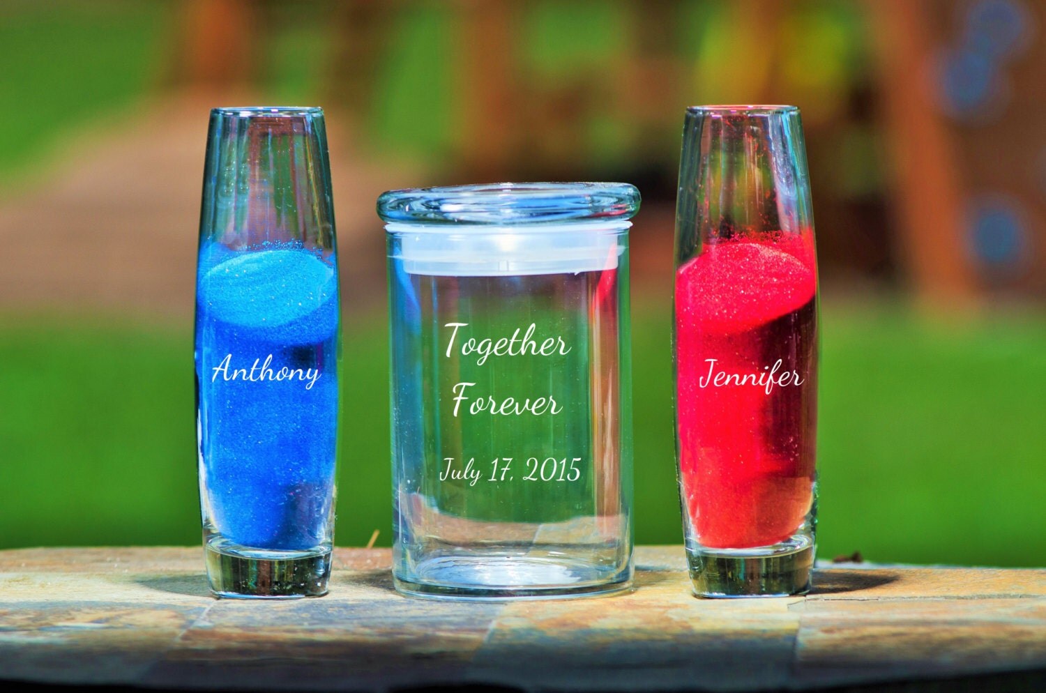 3pc Unity Sand Set FREE SAND INCLUDED Laser Etched