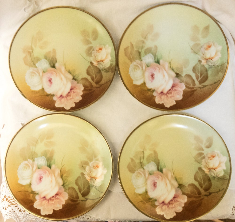 RS Germany Plates Porcelain Tea Plates by ClassicEndearments