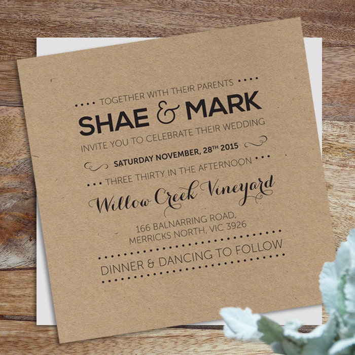 Wedding invitation Invites RSVP Wedding digital download